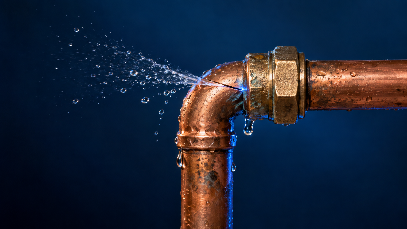 Broken pipe joint